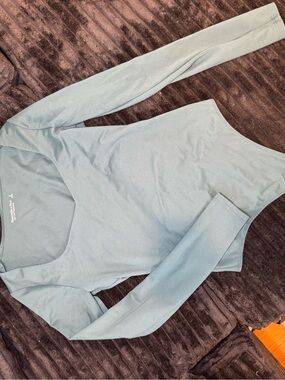 Abercrombie & Fitch Soft Collection Long Sleeve Bodysuit Deep Green Snap Bottom